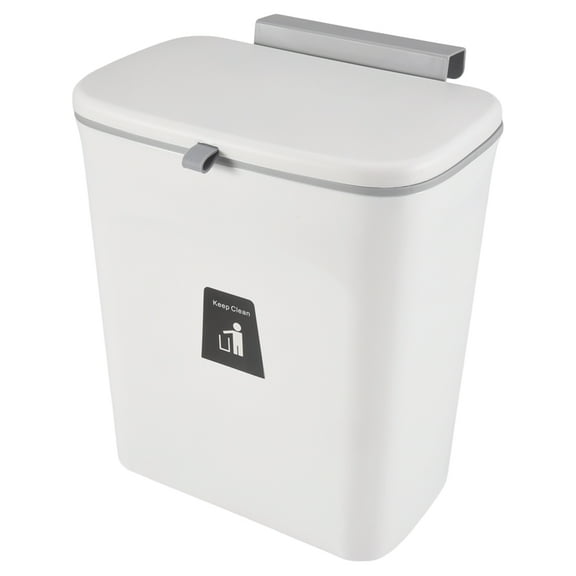 Kitchen Compost Bin for Counter Top or Under Sink, Hanging Small Trash Can with Lid,Mountable Indoor Compost Bucket(C)
