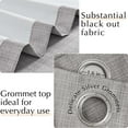 thumbnail image 5 of Curtainking Total Blackout Curtains 38x84 inch Grommet Curtains for Living Room, Grey, 2 Panels, 5 of 8