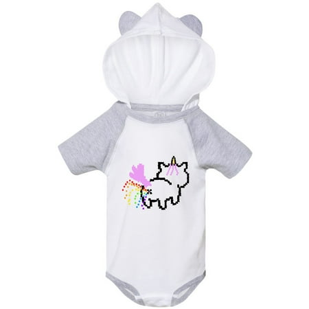 

Inktastic Pixel Unicorn Butt Gift Baby Boy or Baby Girl Bodysuit