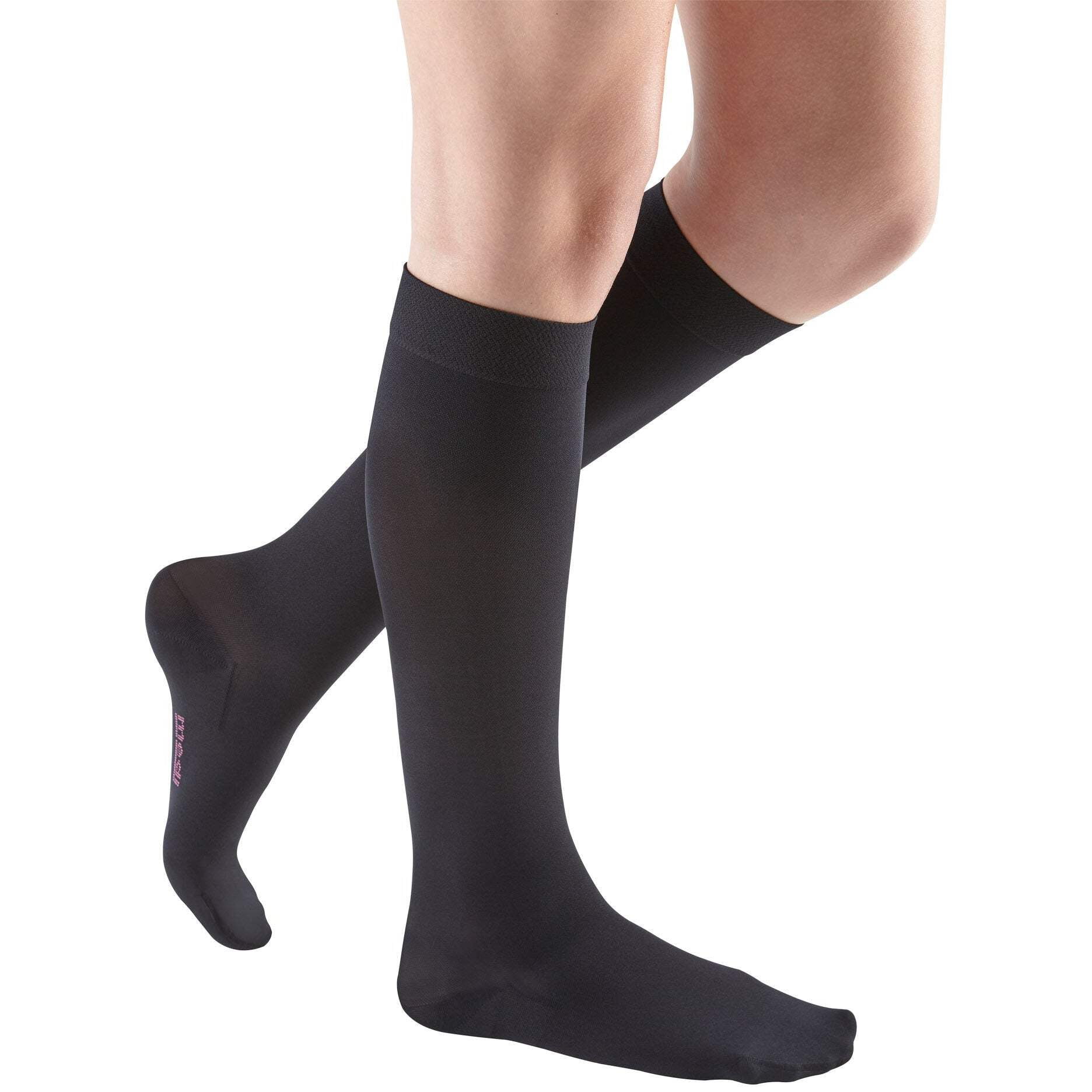 mediven comfort for Men & Women, 15-20 mmHg Calf High Closed Toe Compression Stockings, Chocolate, VII-Standard