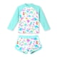 thumbnail image 3 of Odeerbi 2-10 Años Traje de Baño de Manga Larga Con Lycra Para Niñas Dos Piezas Traje de Baño de Entrenamiento Hawaiano Traje de Baño Con Estampado Floral Bañador Con Lycra Para Niñas, 3 of 3