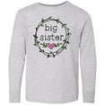 thumbnail image 3 of Inktastic Big Sister Leaves, Circle, Heart Long Sleeve Youth T-Shirt, 3 of 5