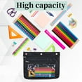 thumbnail image 5 of 2 Pack Pencil Pouch Stationery Bag for 3 Ring Binder, Expandable Large Capacity Binder Pouches with Zipper, Pen Pencil Holder Case with Clear Window, 5 of 6