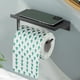 thumbnail image 2 of Soporte de papel higiénico de aleación de aluminio, bandeja de hierro, accesorios de baño, cocina, colgante de pared, portarrollos de papel higiénico sin perforaciones, nuevo, 2 of 4