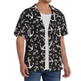thumbnail image 4 of Disketp Men's Hawaiian Anchor Print Shirts Button Down Holiday Beach Shirts-4X-Large, 4 of 7