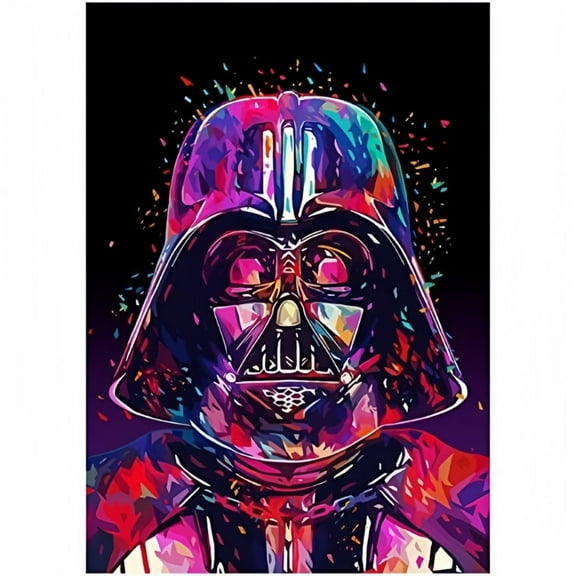 Black Warrior Theme DIY Diamond Painting Kits for Adultï¼5D Full Drill Craft Painting Kits Home Wall Decorï¼12 x 16 inch.