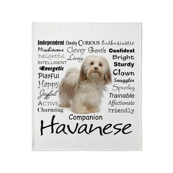 CafePress - Havanese Traits Throw Blanket - Soft Fleece Throw Blanket, 50"x60" for All Ages