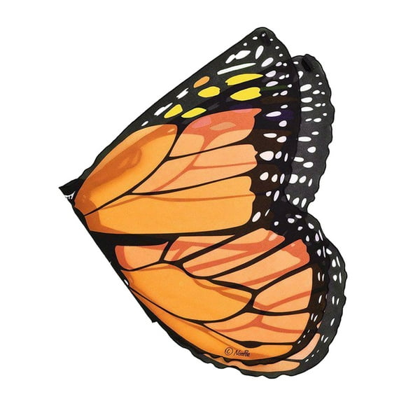 Minnieouse Disfraz con ala de mariposas - Moda fácil de usar Buen regalo Capa de ala de mariposas mezcladas Disfraces de disfraces naranja 100*cm