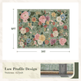 thumbnail image 3 of SIXHOME 5'x7' Area Rug Floral Washable Rugs for Living Room Bedroom Dining Room Soft Vintage Flower Non Slip Carpet Indoor Throw Rugs Green, 3 of 7