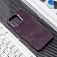 thumbnail image 1 of Fiber Leather Magsafe Compatible Soft Shockproof Case For Iphone 16 Series,iPhone 15, 1 of 7
