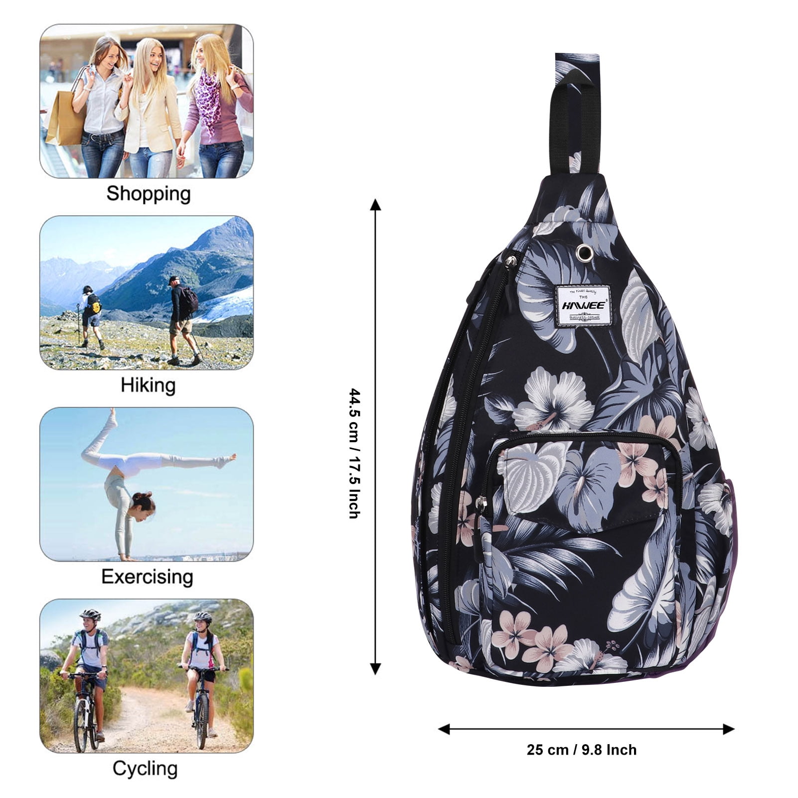 Duryarhall Anti-water Chest Bag Ramage Crossbody Sling Bag For Women