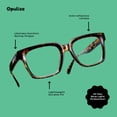 thumbnail image 6 of OPULIZE ERA Blue Light Glasses for Women Men, Oversized Frame with Clear Lens and UV400 Protection, Anti-Reflective & Anti-Glare, Computer & Screen Glasses, Black (Pack of 1), 6 of 7