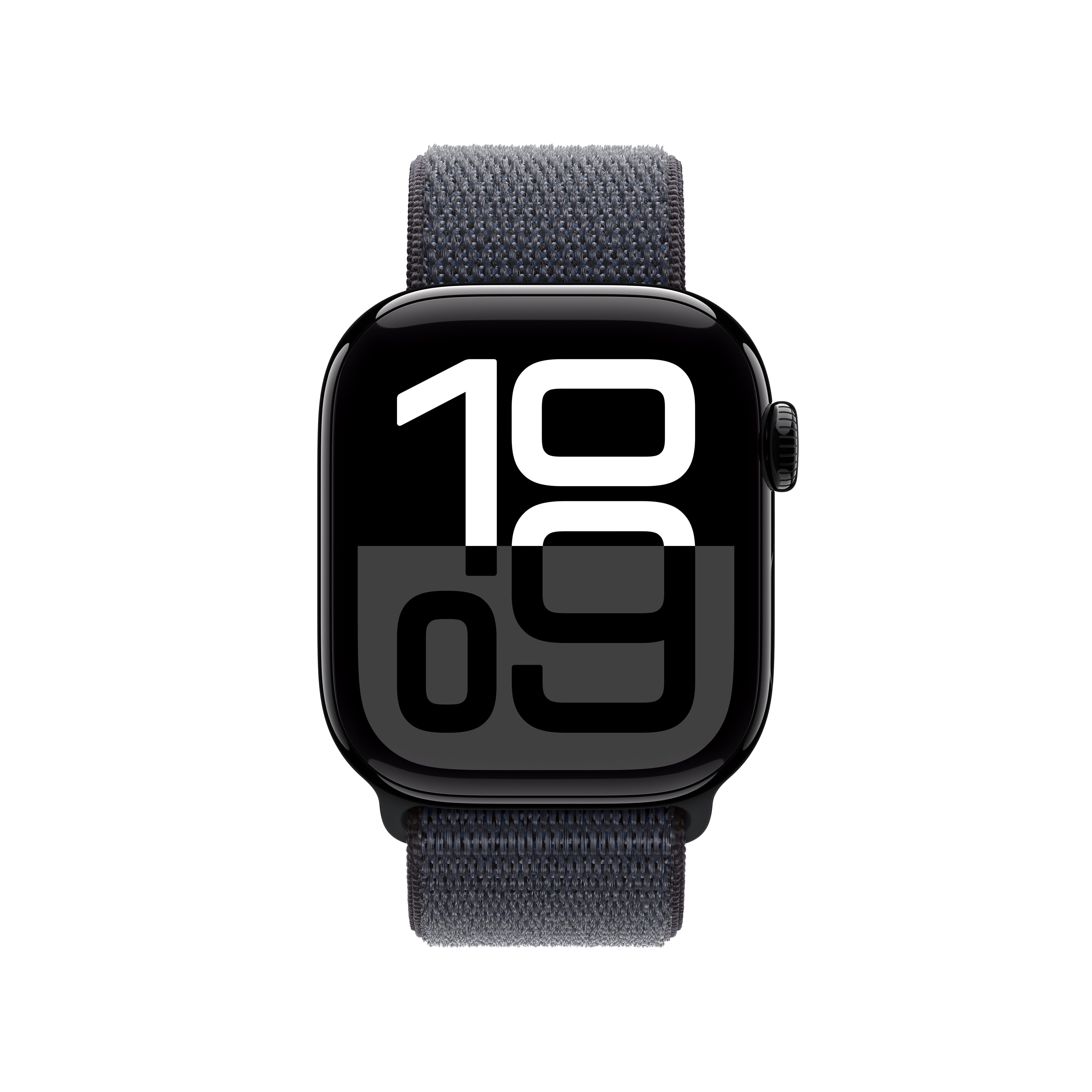 Apple Watch Series 10 GPS 46mm Jet Black Aluminum Case with Ink Sport Loop (Limit of 3 per order and 1 order per household), Watch Series 10