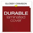 thumbnail image 4 of High Gloss Laminated Paperboard Folder, 100-Sheet Capacity, 11 X 8.5, Crimson, 25/box | Bundle of 10 Boxes, 4 of 6
