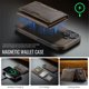 thumbnail image 4 of Case For IPhone 16 Funda Protectora RFID de 6,1" con Ranuras para 7 Tarjetas Magsafe, Soporte 2 en 1, Funda Protectora de Cuero Desmontable a Prueba de Golpes, Café, For IPhone 16, 4 of 7