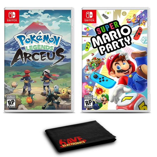 Nintendo Pokemon Legends: Arceus and Super Mario Party - Two Pack Bundle For Nintendo Switch