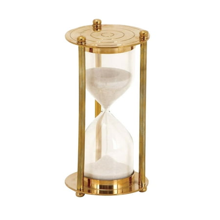 UPC: 0758647466726 | DecMode 3  x 6  Gold Brass Hourglass Sand Timer  1-Piece