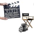 thumbnail image 4 of Directors Film Movie Clapper Slate Chalkboard Professional Vintage Clapper Slate Board Cut Action TV Movie Clapperboard - Decor (7.5 x 8), 4 of 4