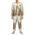 thumbnail image 3 of Gaeub New York Mens Pajamas Set Mens Sleepwear with Long Sleeve Top & Bottoms PJs-Large, 3 of 7
