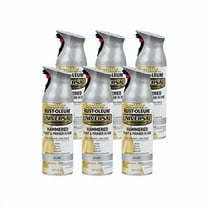 Rust-Oleum 245219-6PK Universal All Surface Hammered Spray Paint, 12 oz, Silver, 6 Pack
