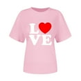 thumbnail image 6 of Neewe Women Cute Heart Graphic Crewneck Short Sleeve Regular Fit Casual Tee T-Shirts Tshirt Tops, 6 of 6