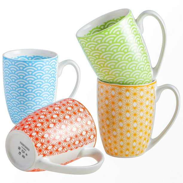 vancasso, Series Natsuki, 4Piece Porcelain Coffee Tea Cup Set