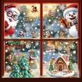 thumbnail image 5 of 6-Sheet Christmas Window Clings - 3D Double-Sided Static Stickers with Snowman, Santa, Snowflake & Tree Designs for Glass Windows & Mirrors (Multicolor), 5 of 8