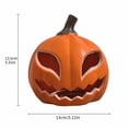 thumbnail image 2 of Halloween Pumpkin Decor 5 Inch Ceramic Pumpkin Lantern Jack O Lantern Lights Light Up Pumpkin for Indoor Halloween Table Decor Halloween Party Home Display, 1 Pack, 2 of 6