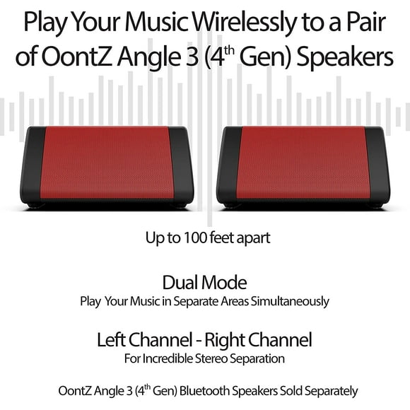 Cambridge SoundWorks OontZ Angle 3 Nouvelle Génération Haut-Parleur Bluetooth Sans Fil Ultra Portable, Volume Plus Fort 10W+, Plus