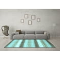 thumbnail image 3 of Ahgly Company Indoor Square Abstract Light Blue Contemporary Area Rugs, 5' Square, 3 of 4