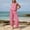 Hot Pink, variant on Women's 2-Piece Gingham Checkered Outfit, Sleeveless Crewneck Tank Top and Wide Leg Pants, Elastic Waist Summer Lounge Set, Vacation Travel