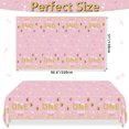 thumbnail image 2 of 4 Pcs Miss Onederful 1st Birthday Tablecloths - Rectangular Pink Gold Table Covers 1st Birthday Decorations for Girls Kids One Year Old Baby Shower Party Supplies, 51 x 86.6 Inch, 2 of 7
