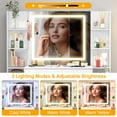 thumbnail image 4 of Tocador Grande Blanco con Espejo LED 7 Cajones, Luz Ajustable 3 Modos - 110x40x140 cm (Sin Banco), 4 of 8