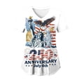thumbnail image 5 of UngA Women's America 250 Printed Casual T-Shirt United States 250Th Anniversary Patriotic Women's Tshirts (White,L), 5 of 6