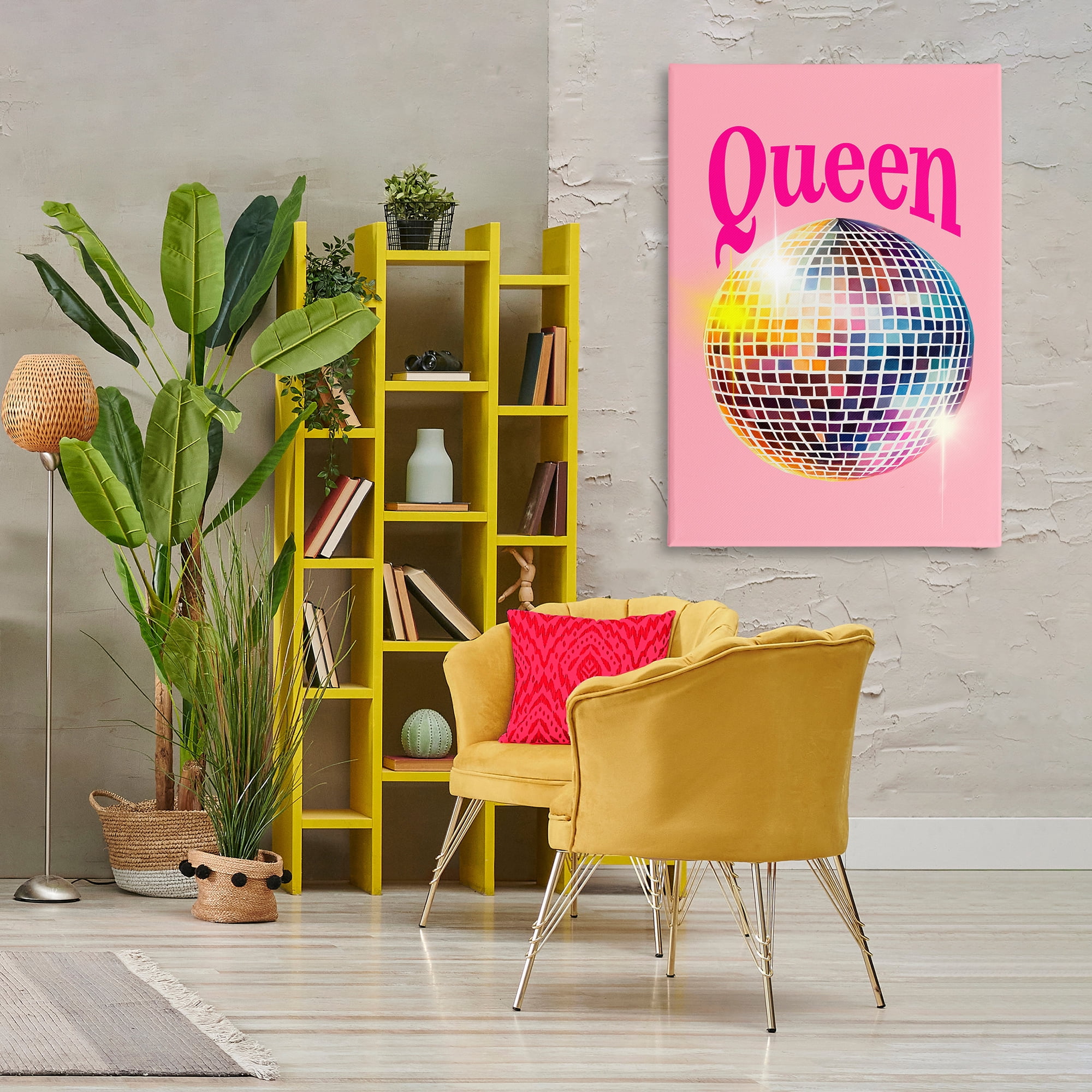Stupell Industries Sparkling Disco Queen Entertainment Painting Wrapped Canvas Art Print Wall Art, 30 x 45