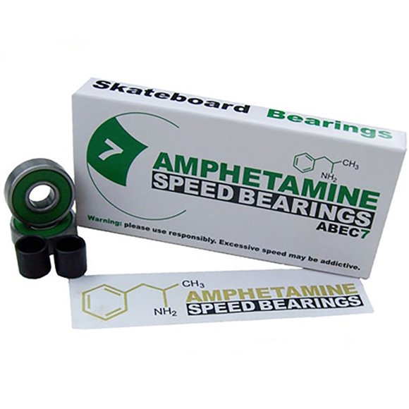 Amphetamine Roulements Skateboard / Longboard Abec 7 8-Pack dans l'Emballage