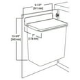 thumbnail image 3 of 13 in. H x 10 in. W x 7 in. D Plastic In-Cabinet Door Mount Trash Can in White, 3 of 4