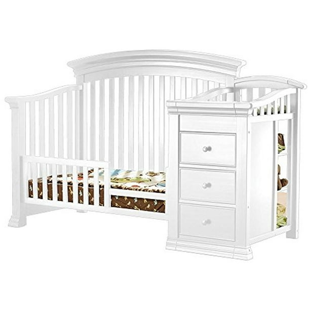 Sorelle Verona Crib and Changer Toddler Rail French White