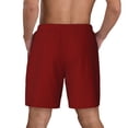 thumbnail image 4 of Goofa Maroon Printed Men's Swim Trunks Board Shorts Quick Dry Mens Swimming Trunks with Compression Liner,Breathable Fit Hawaii Beach Shorts-, 4 of 9