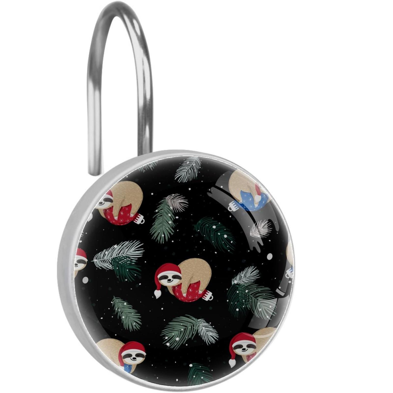 Christmas Shower Curtain Hooks???Set of 12???for Home Hotel Shower Rods