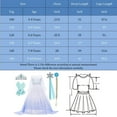 thumbnail image 2 of Snow Queen Act 2 Elsa Costumes Princess Dresses Elsa Dress for Girls with Wig,Crown,Magic Wand ,Gloves 7-8 Years(140,K11), 2 of 4