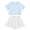 A-Light Blue210, variant on Toddler Girls Outfits Sets Summer 2 Piece Sportswear Solid Color Tops And Shorts Children Girls Athletic Wear Suits