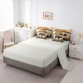 thumbnail image 3 of jejeloiu Bull Mountain Sunset 7-Piece Bedding Comforter Set Kids,Western Animal Print King Bedding Sets,Reversible, 3 of 7