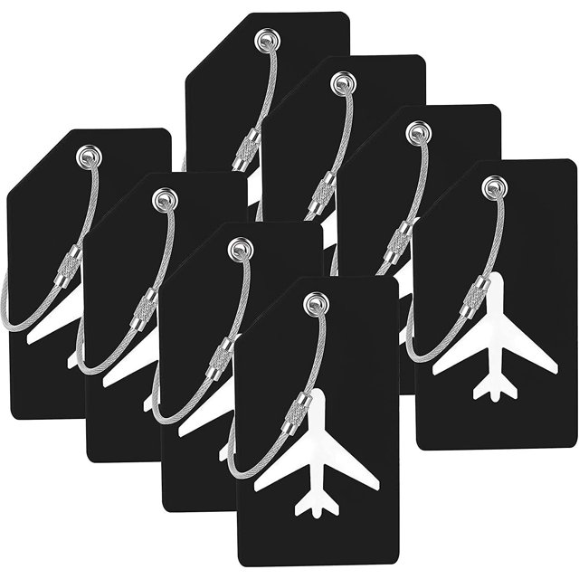8 Piezas Etiquetas de Equipaje Etiquetas de Maletas de Equipaje de Silicona para Etiquetas de Nombres de Equipaje de Viaje Incluye Tarjetas de Presentación con Cubierta de Privacidad Parcial y Lo