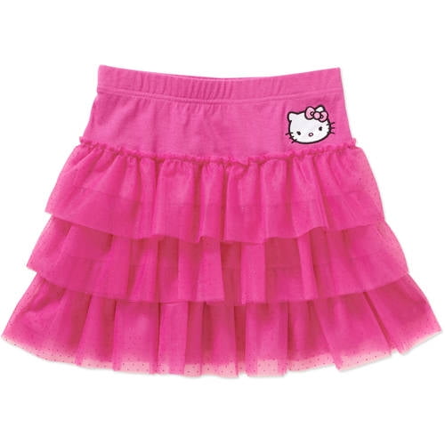 Hello Kitty Girls' Tiered Mesh Skirt