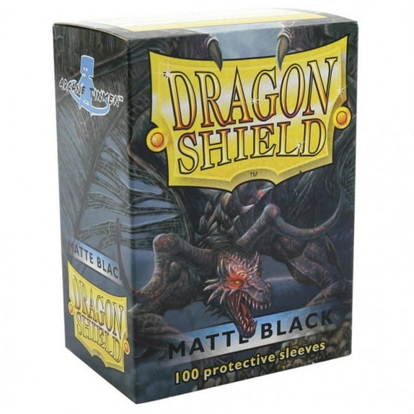 Pochettes de Cartes Dragon Shield, Noir Mat, Lot de 100