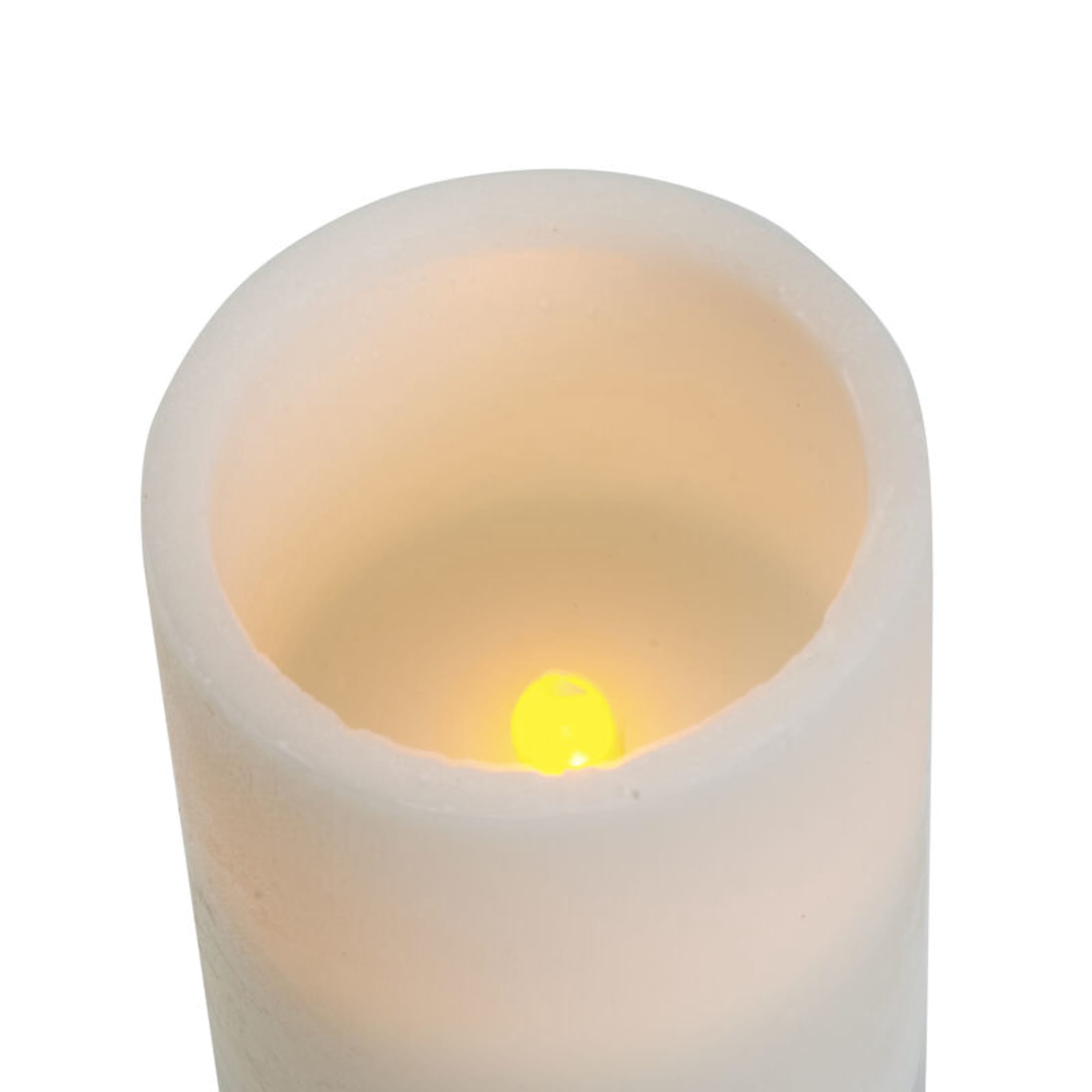 Pfaltzgraff 2X4, 2X6 and 2X8 inch, Wax Led Candles, Set of 3, White