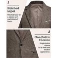 thumbnail image 4 of Men's Casual Suit Blazer Jackets Lightweight Sports Coats One Button, 4 of 5