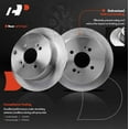 thumbnail image 4 of A-Premium 10.31 in (262mm) Rear Solid Disc Brake Rotors + Ceramic Pads Kit Compatible with Select Hyundai & Kia Models - Accent 2006-2008, Rio 2006-2007, Rio5 2006-2007, 6-PC Set, 4 of 8