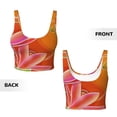 thumbnail image 4 of Yiaed Orange Flower Psychedelic Print Ladies Waistcoat Women Sports Vest Vest Sports Women Sports Top Yoga Vest for women-XX-Large, 4 of 8